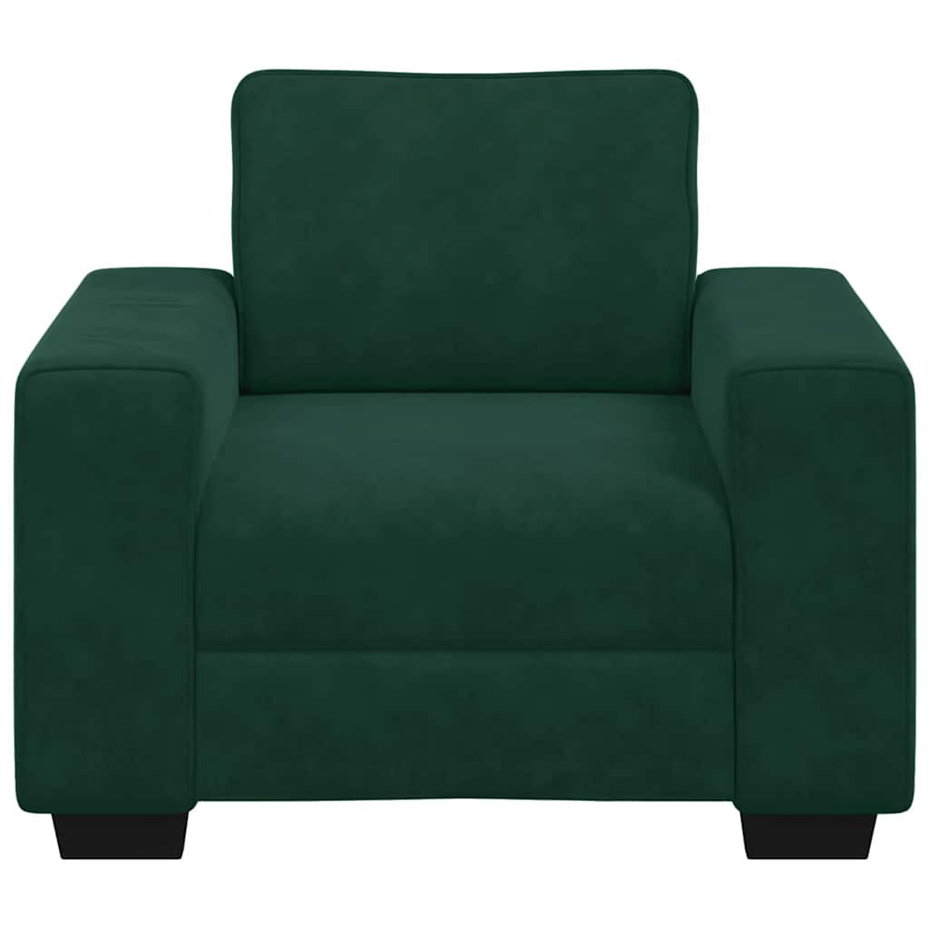 vidaXL Fauteuil vert foncé 100x77x82 cm velours
