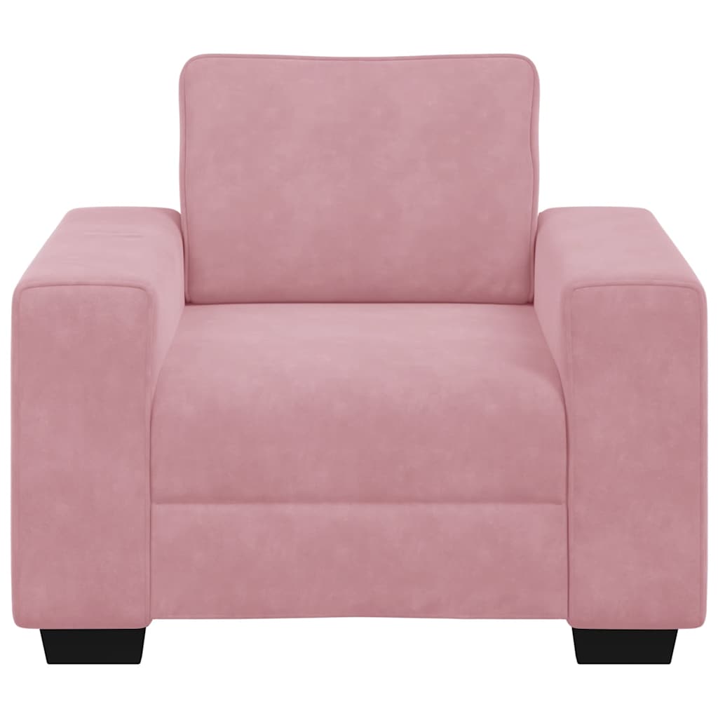 vidaXL Fauteuil rose 100x77x82 cm velours