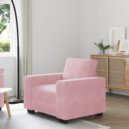 vidaXL Fauteuil rose 100x77x82 cm velours