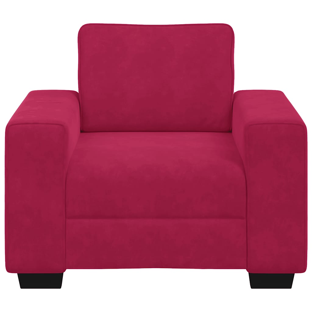 vidaXL Sessel Weinrot 100x77x82 cm Samt
