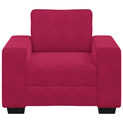 vidaXL Sessel Weinrot 100x77x82 cm Samt
