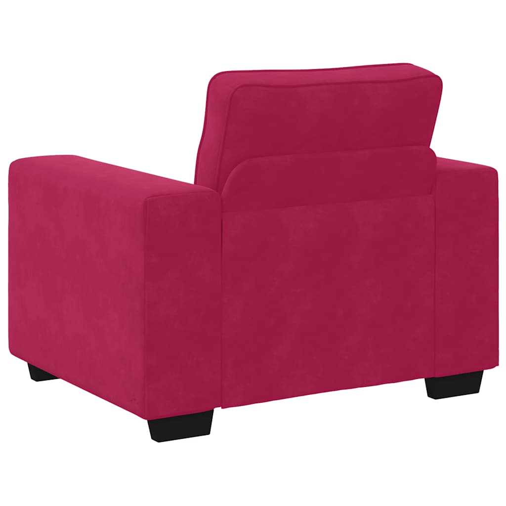 vidaXL Sessel Weinrot 100x77x82 cm Samt
