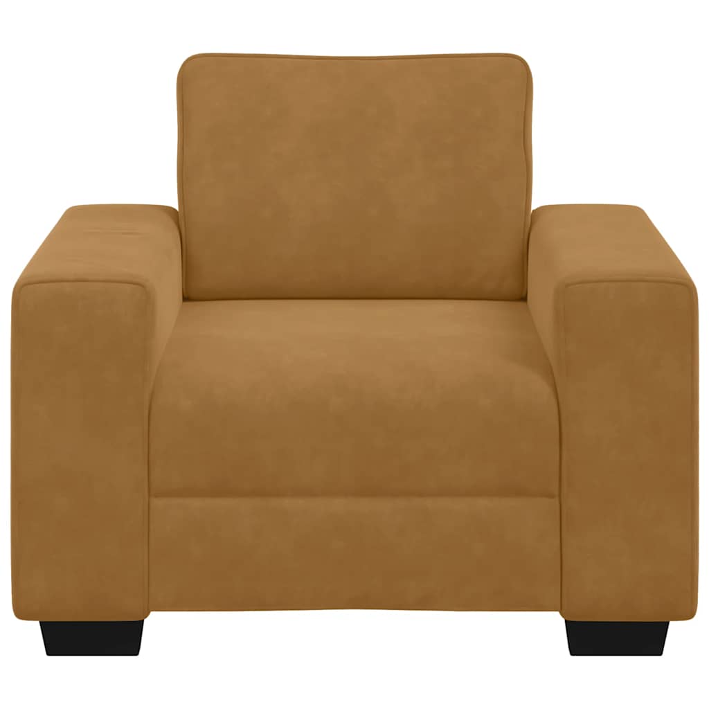 vidaXL Sessel Braun 100x77x82 cm Samt