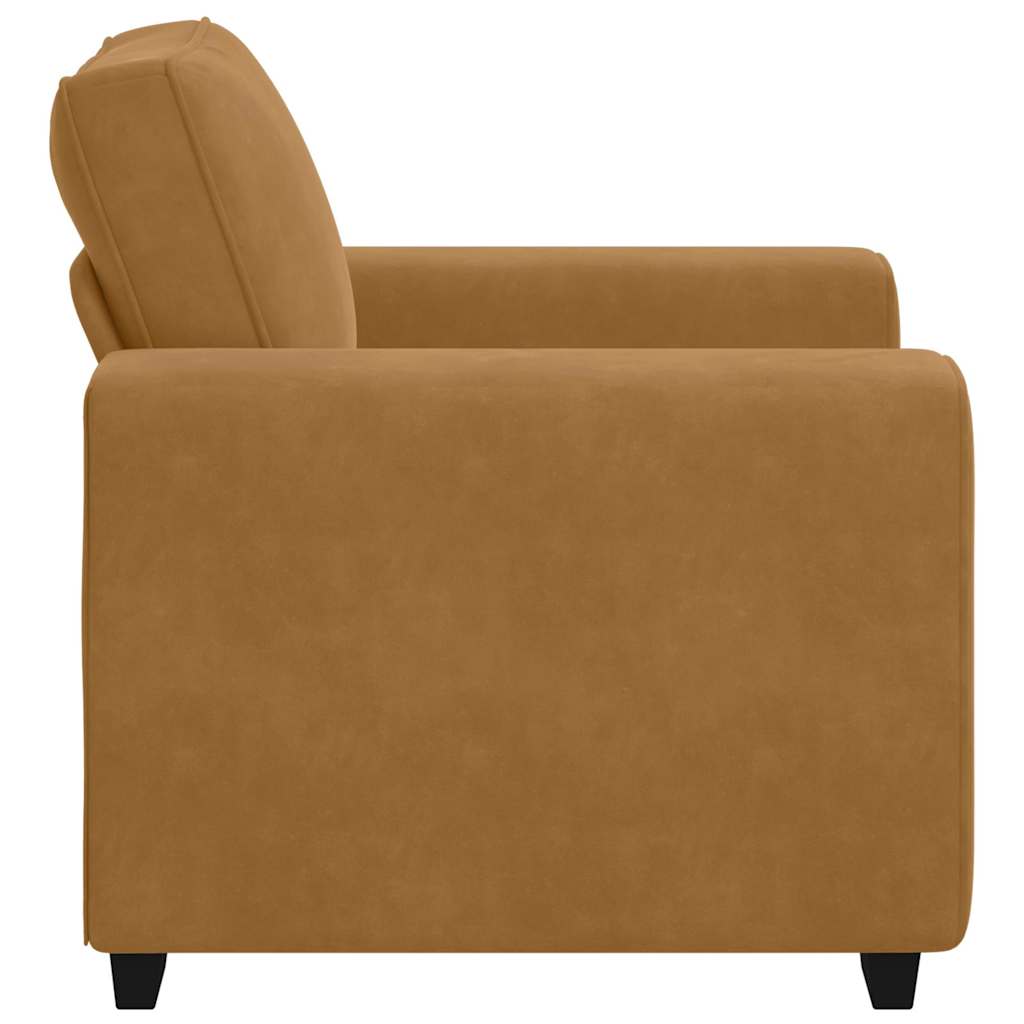 Sessel Braun 100x77x82 cm Samt