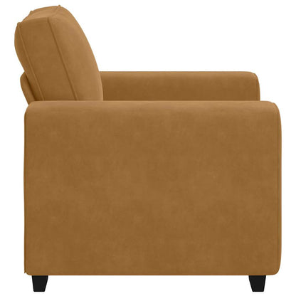 Sessel Braun 100x77x82 cm Samt