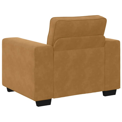 Sessel Braun 100x77x82 cm Samt