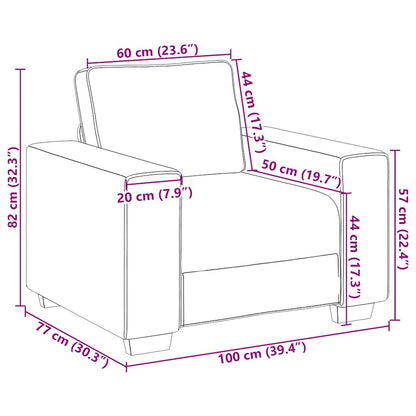 Sessel Braun 100x77x82 cm Samt