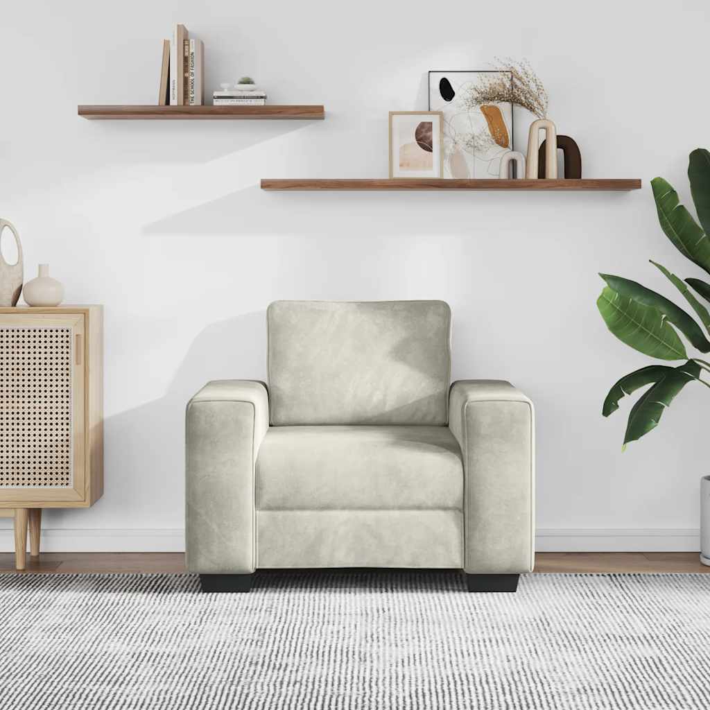 Sessel Creme 100x77x82 cm Samt