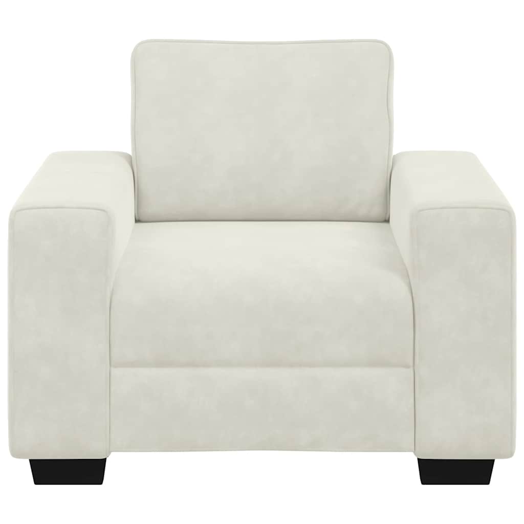 vidaXL Fauteuil Crème 100x77x82 cm Velours