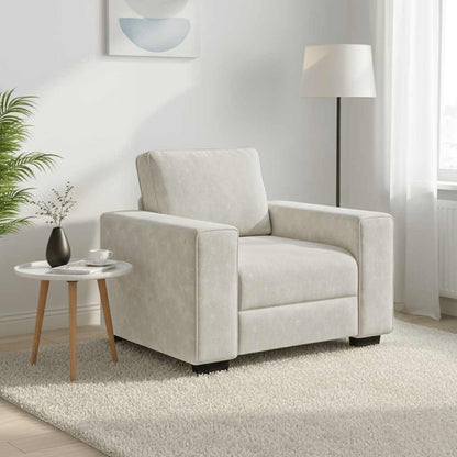 Sessel Creme 100x77x82 cm Samt