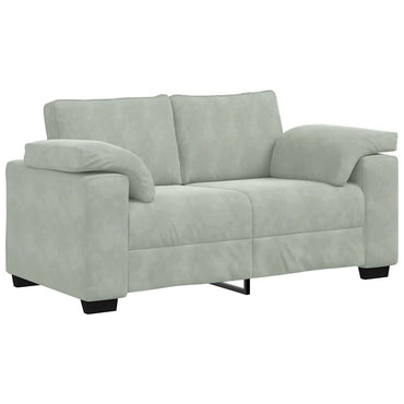 vidaXL Zweisitzer-Sofa Hellgrau 160x77x82 cm Samt