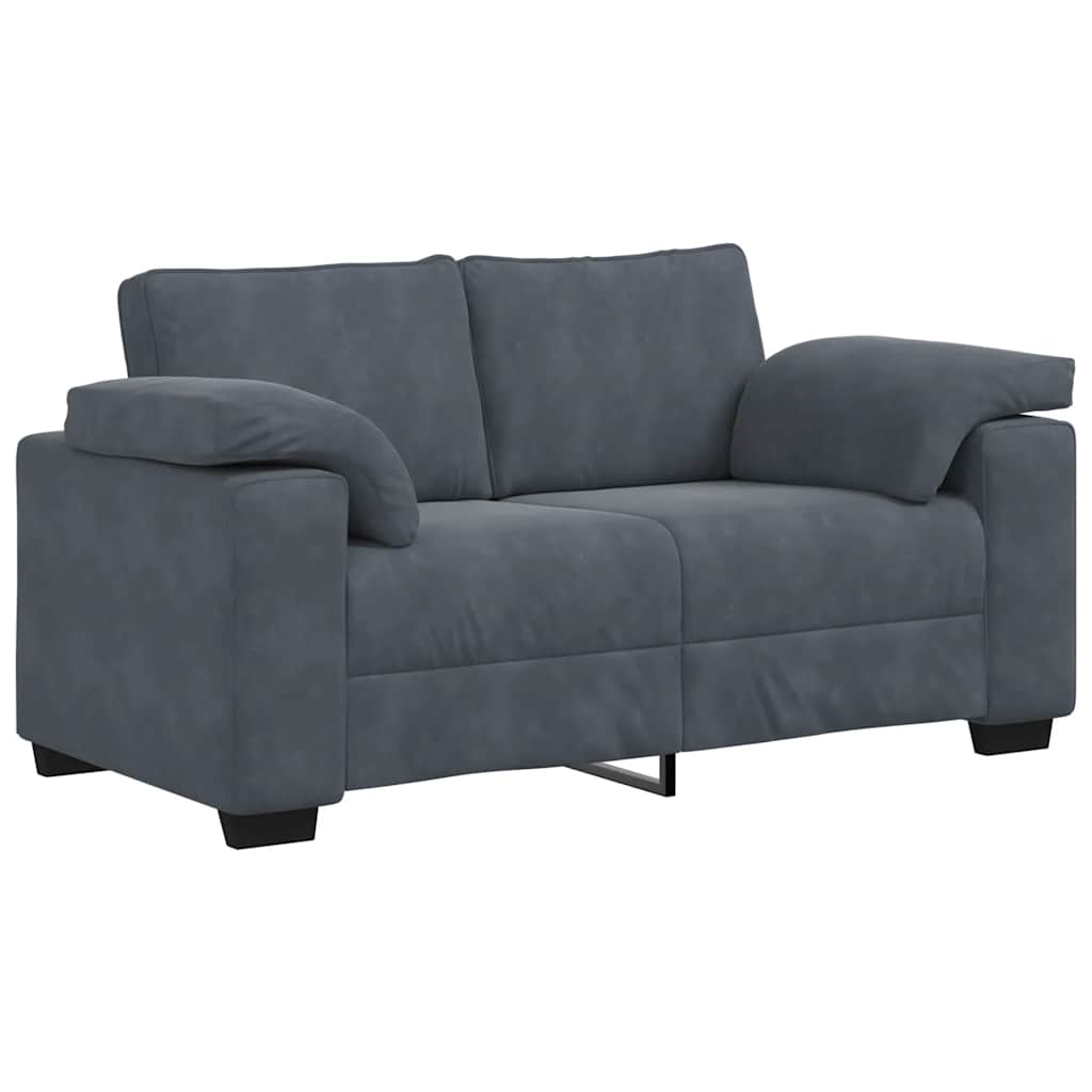 Zweisitzer-Sofa Dunkelgrau 160x77x82 cm Samt