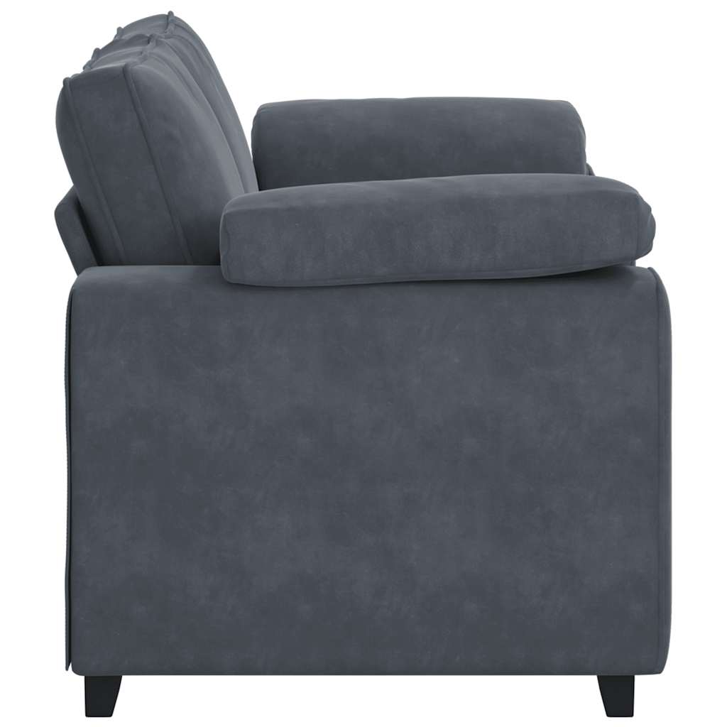 Zweisitzer-Sofa Dunkelgrau 160x77x82 cm Samt