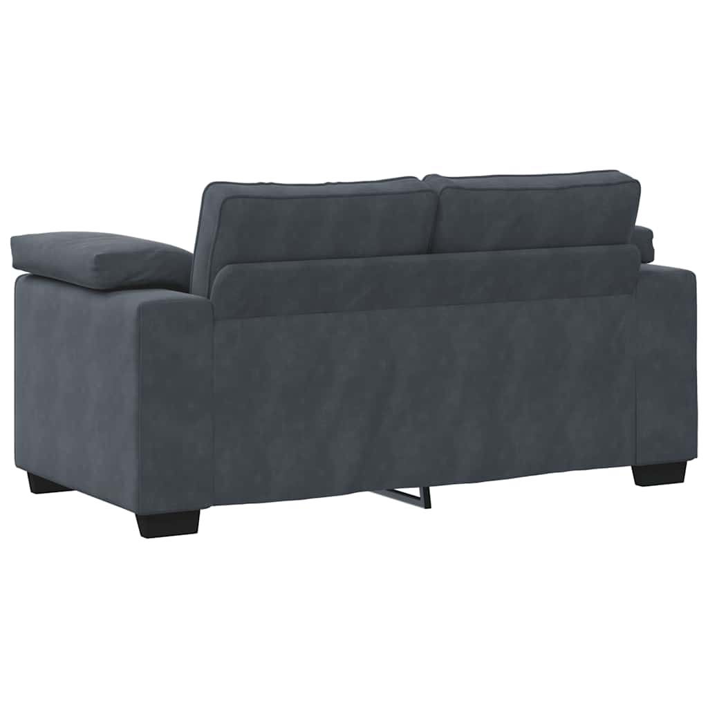 Zweisitzer-Sofa Dunkelgrau 160x77x82 cm Samt