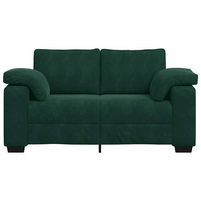 vidaXL Canapé à 2 places vert foncé 160x77x82 cm Velours