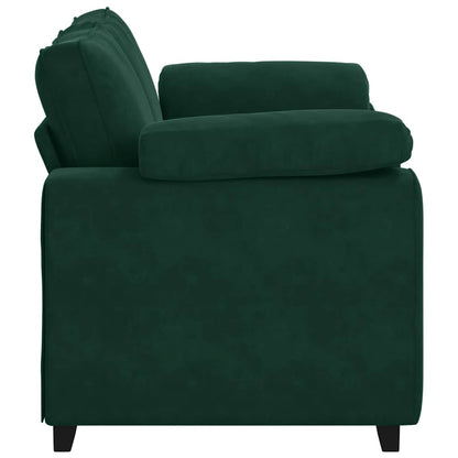 vidaXL Canapé à 2 places vert foncé 160x77x82 cm Velours