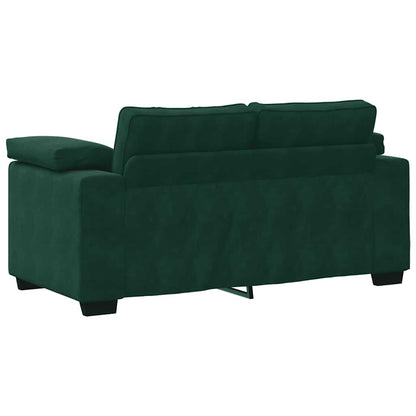 vidaXL Canapé à 2 places vert foncé 160x77x82 cm Velours