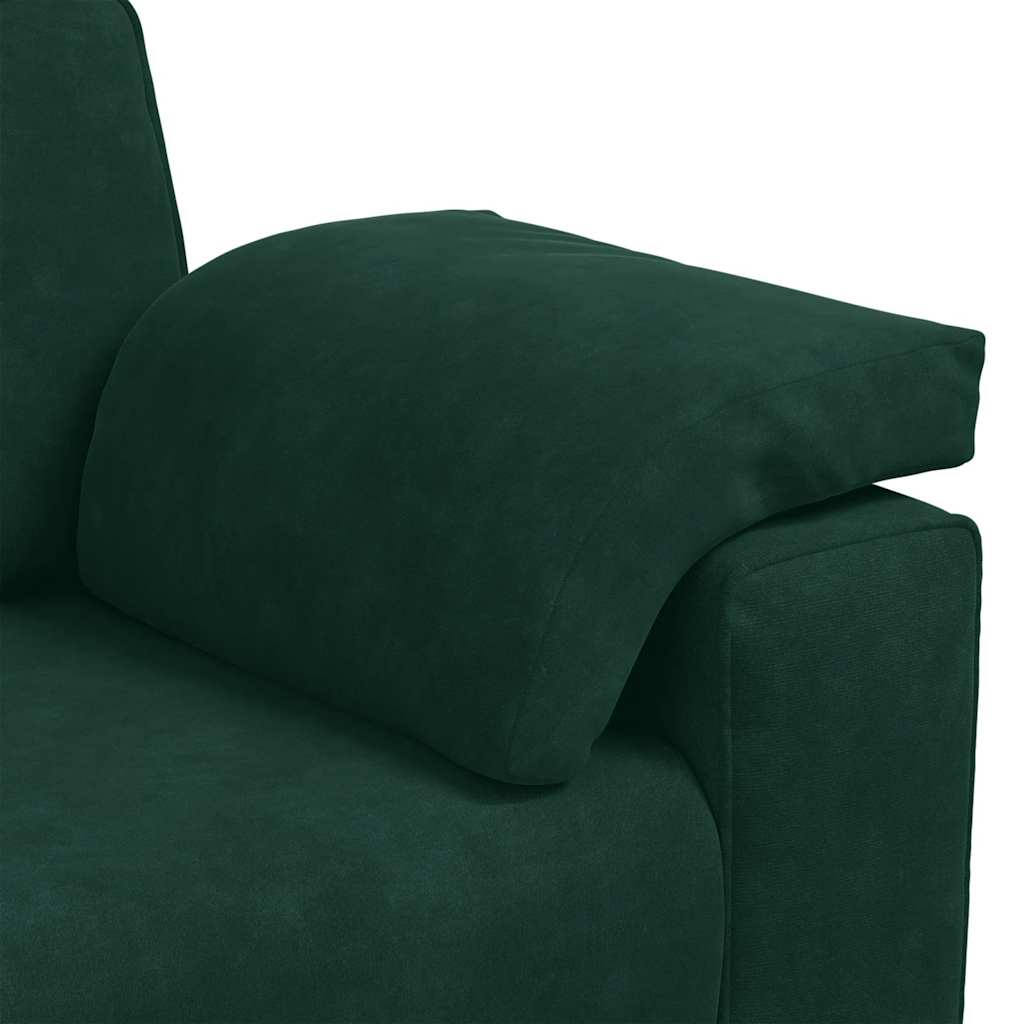 vidaXL Canapé à 2 places vert foncé 160x77x82 cm Velours