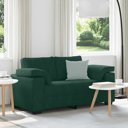 vidaXL Canapé à 2 places vert foncé 160x77x82 cm Velours