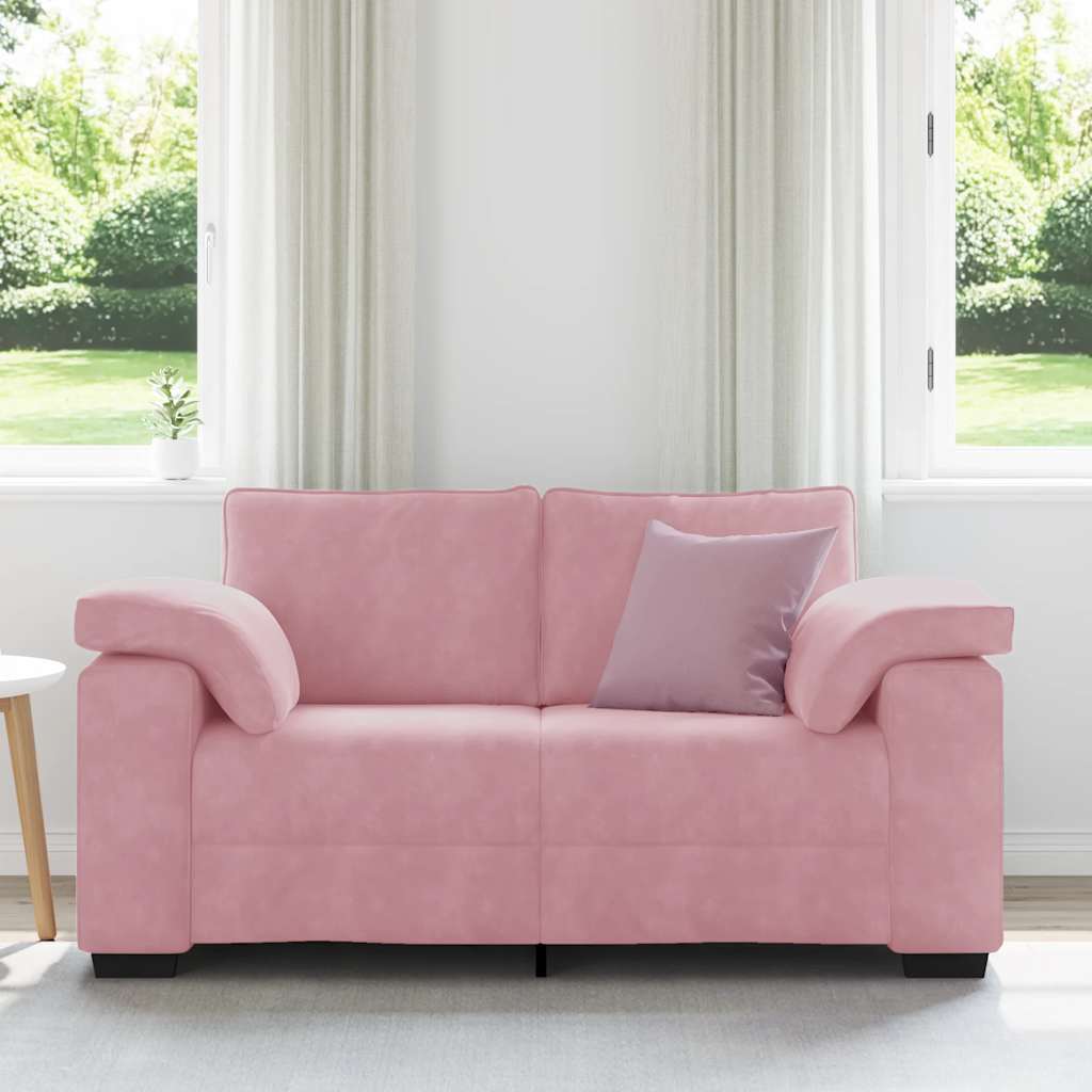 vidaXL Zweisitzer-Sofa Rosa 160x77x82 cm Samt