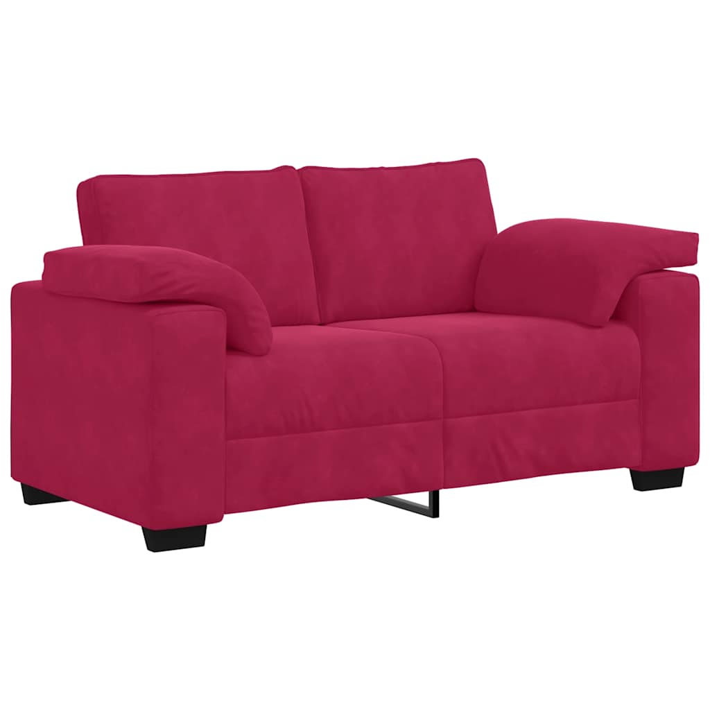 Zweisitzer-Sofa Weinrot 160x77x82 cm Samt