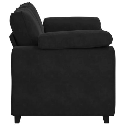 vidaXL Zweisitzer-Sofa Schwarz 160x77x82 cm Samt