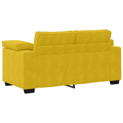 Zweisitzer-Sofa Gelb 160x77x82 cm Samt