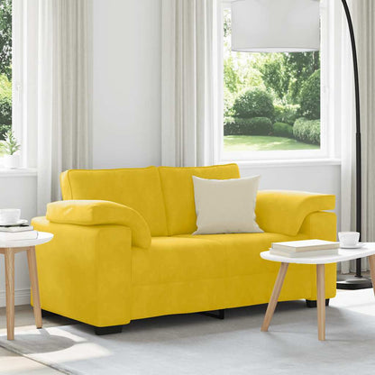 Zweisitzer-Sofa Gelb 160x77x82 cm Samt