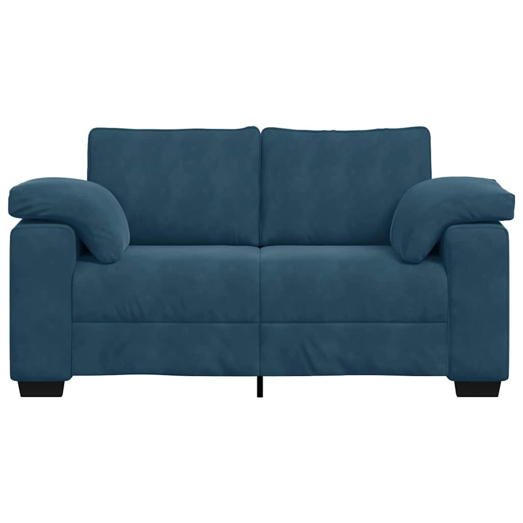 vidaXL Zweisitzer-Sofa Blau 160x77x82 cm Samt