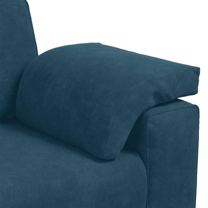 Zweisitzer-Sofa Blau 160x77x82 cm Samt
