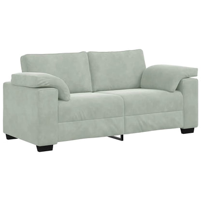 Zweisitzer-Sofa Hellgrau 180x77x82 cm Samt