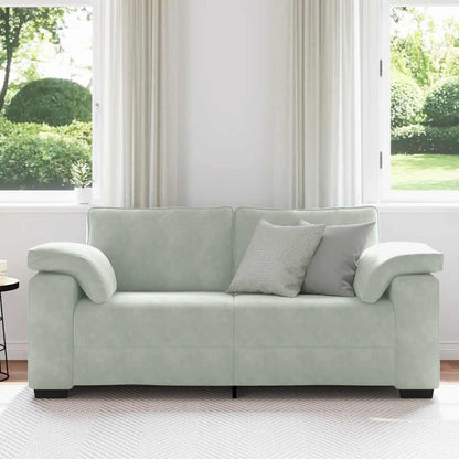 Zweisitzer-Sofa Hellgrau 180x77x82 cm Samt