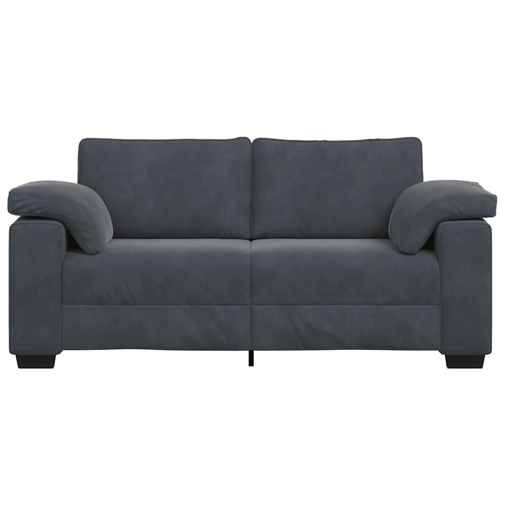 vidaXL Canapé deux places Gris foncé 180x77x82 cm Velours