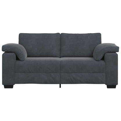 vidaXL Canapé deux places Gris foncé 180x77x82 cm Velours