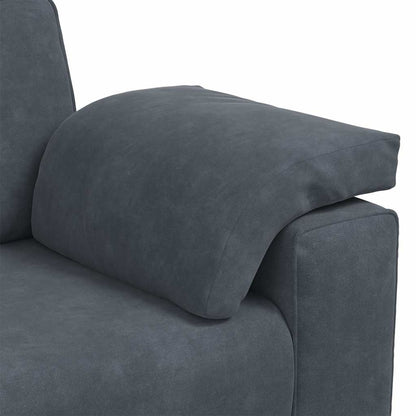 Zweisitzer-Sofa Dunkelgrau 180x77x82 cm Samt