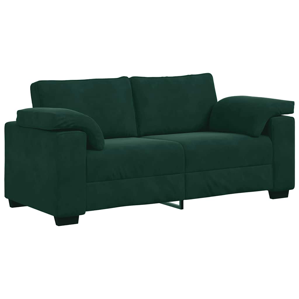 vidaXL Zweisitzer-Sofa Dunkelgrün 180x77x82 cm Samt