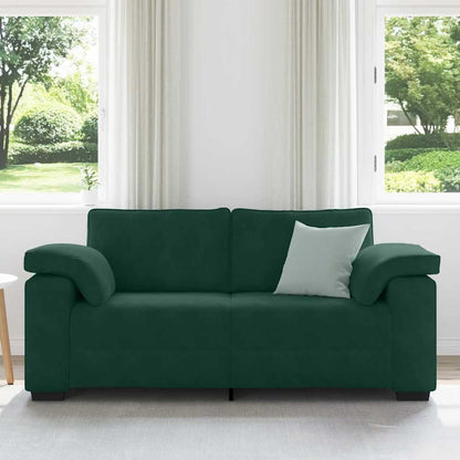 vidaXL Zweisitzer-Sofa Dunkelgrün 180x77x82 cm Samt