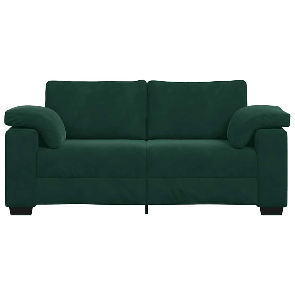 vidaXL Zweisitzer-Sofa Dunkelgrün 180x77x82 cm Samt