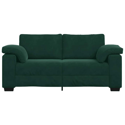 vidaXL Zweisitzer-Sofa Dunkelgrün 180x77x82 cm Samt