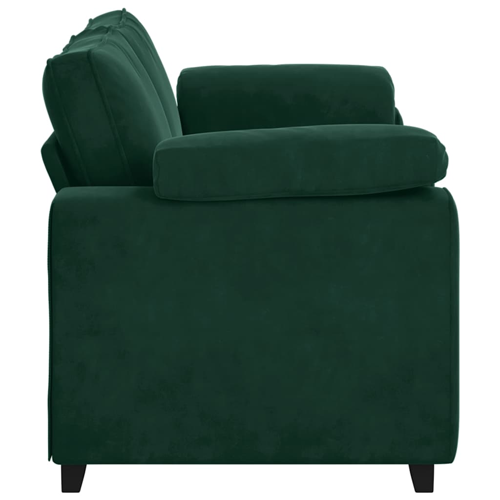 vidaXL Zweisitzer-Sofa Dunkelgrün 180x77x82 cm Samt