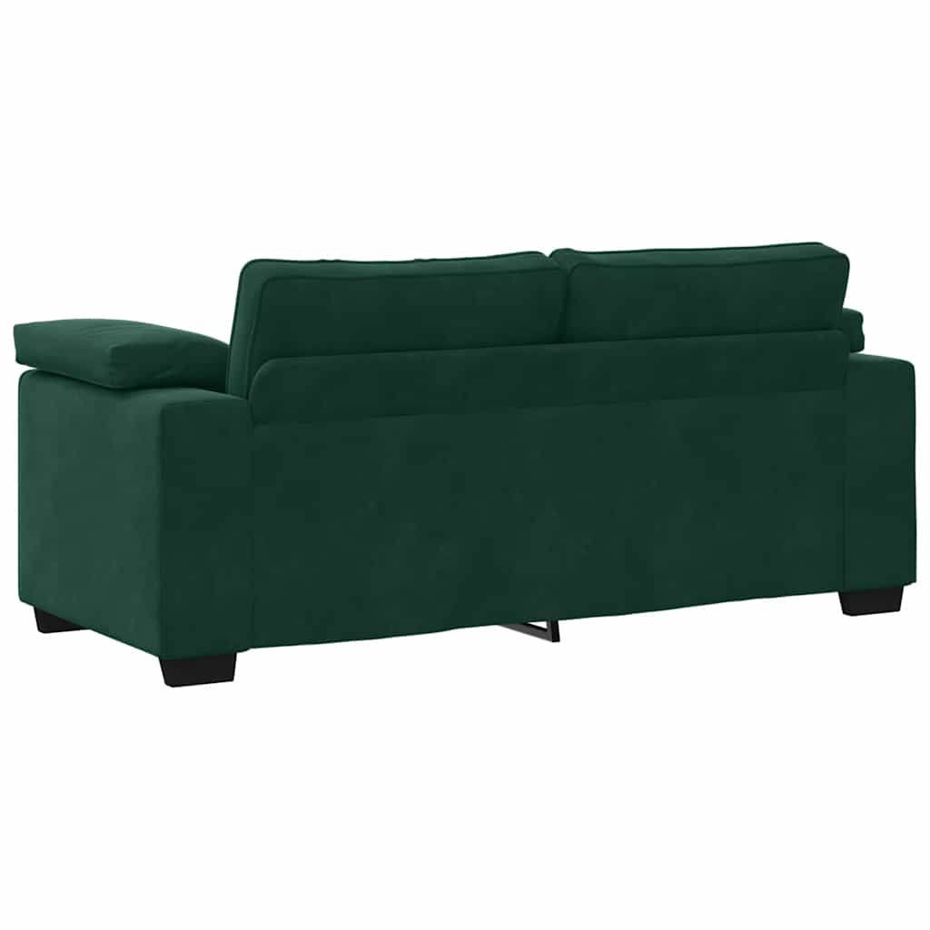 vidaXL Zweisitzer-Sofa Dunkelgrün 180x77x82 cm Samt