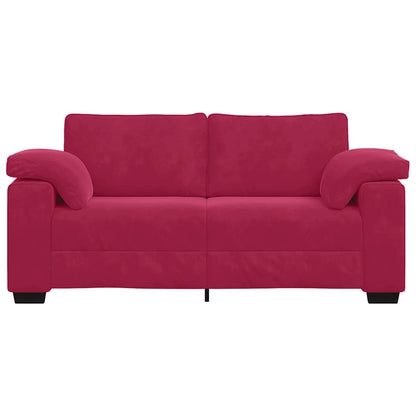 vidaXL Canapé à 2 places Rouge bordeaux 180x77x82 cm Velours