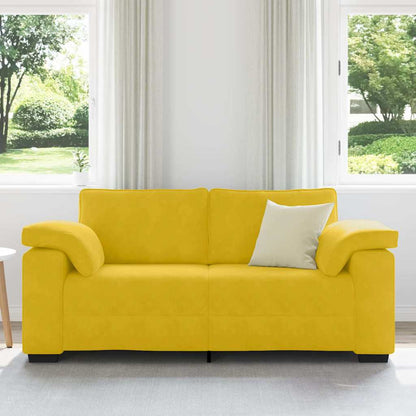 vidaXL Canapé à deux places jaune 180x77x82 cm velours