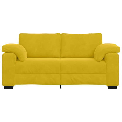 vidaXL Canapé à deux places jaune 180x77x82 cm velours