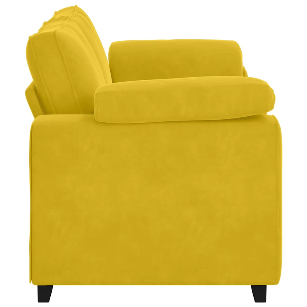 vidaXL Canapé à deux places jaune 180x77x82 cm velours