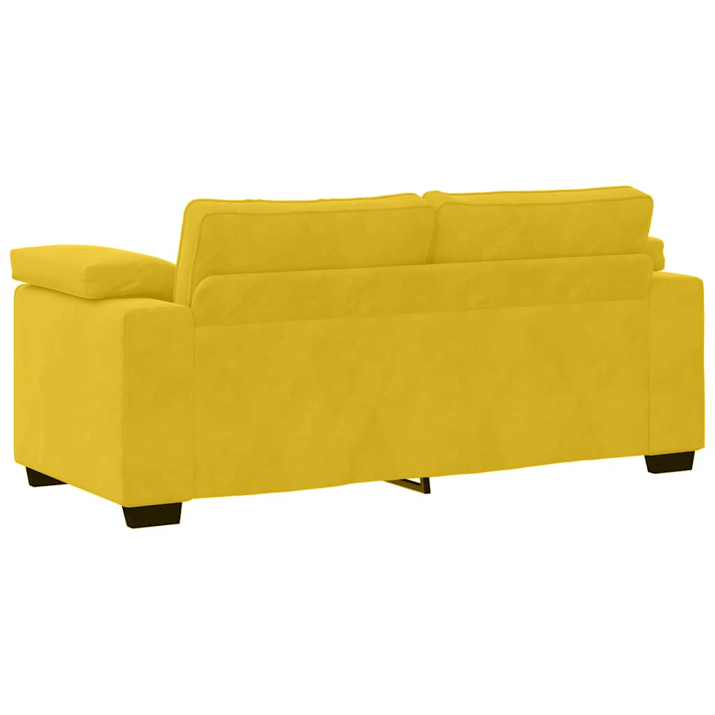 vidaXL Canapé à deux places jaune 180x77x82 cm velours