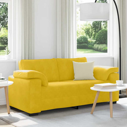 vidaXL Canapé à deux places jaune 180x77x82 cm velours