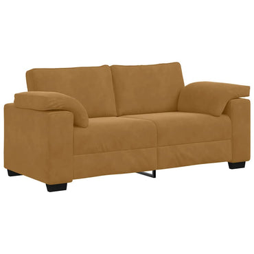 vidaXL Zweisitzer-Sofa Braun 180x77x82 cm Samt