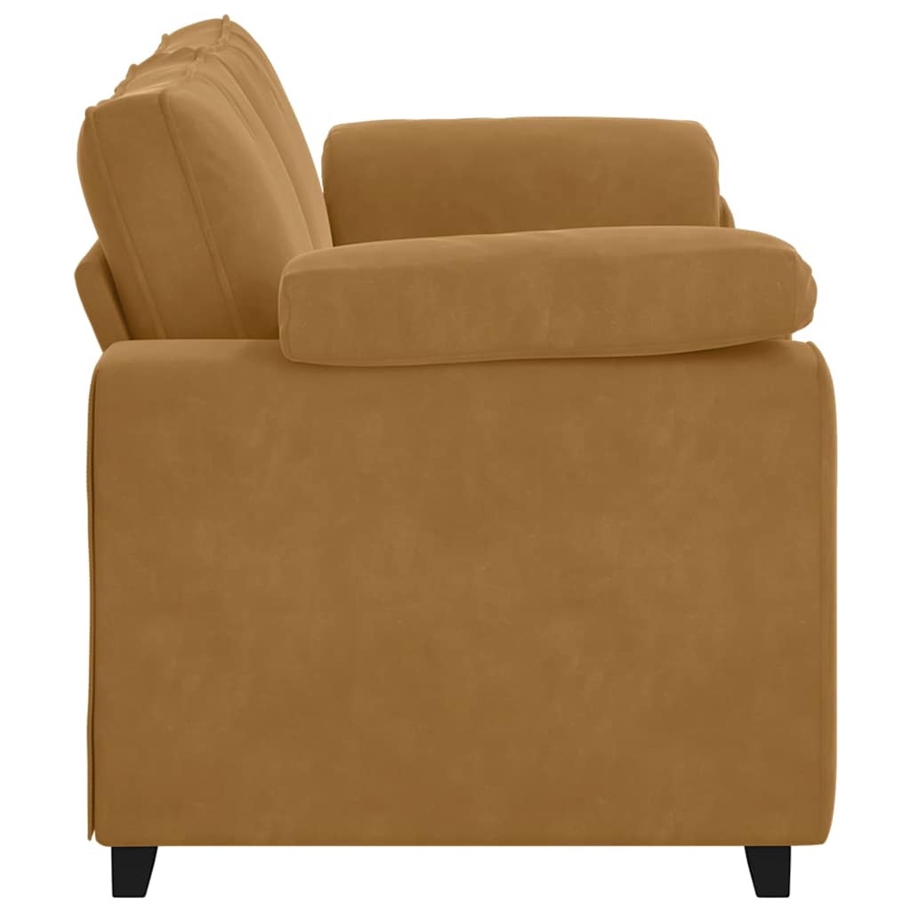 vidaXL Zweisitzer-Sofa Braun 180x77x82 cm Samt