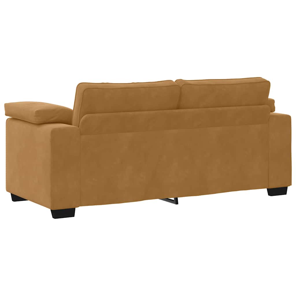 vidaXL Zweisitzer-Sofa Braun 180x77x82 cm Samt